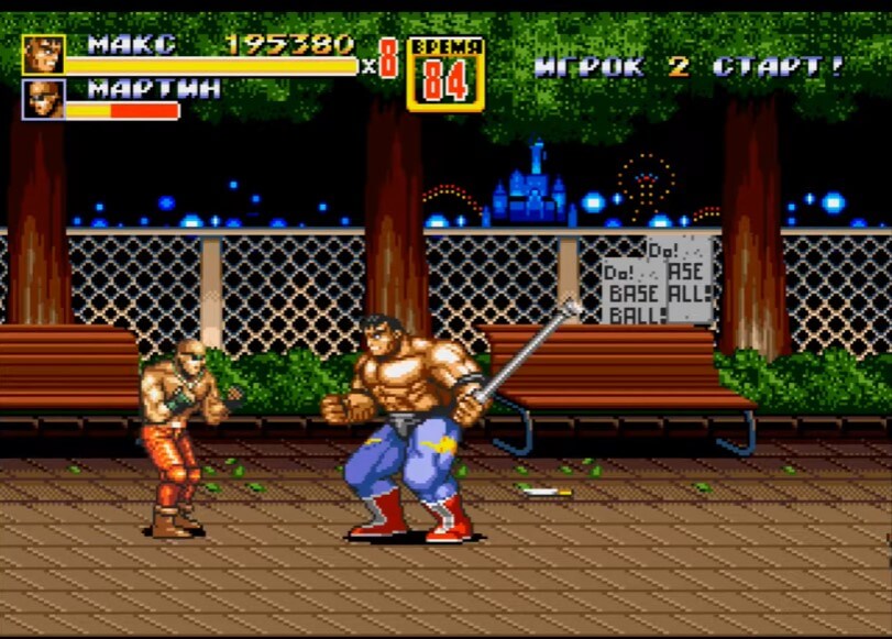 Streets Of Rage 2 - геймплей игры Sega Mega Drive\Genesis